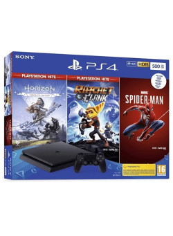 Игровая приставка Sony PlayStation 4 Slim 500Gb Black (CUH-2216A) + Horizon Zero Dawn Complete Edition + Ratchet & Clank + Marvel's Spider-man